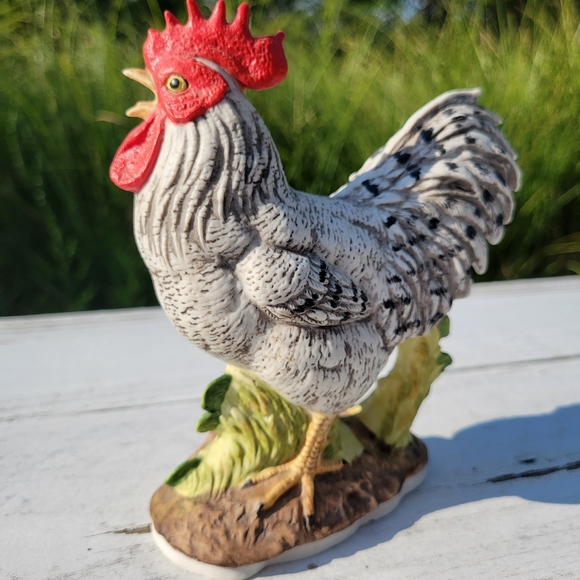 Lefton Vintage Rooster Figurine 03477 Handpainted ~ Taiwan ~Farmhouse ~ Cute! - Picture 13 of 16